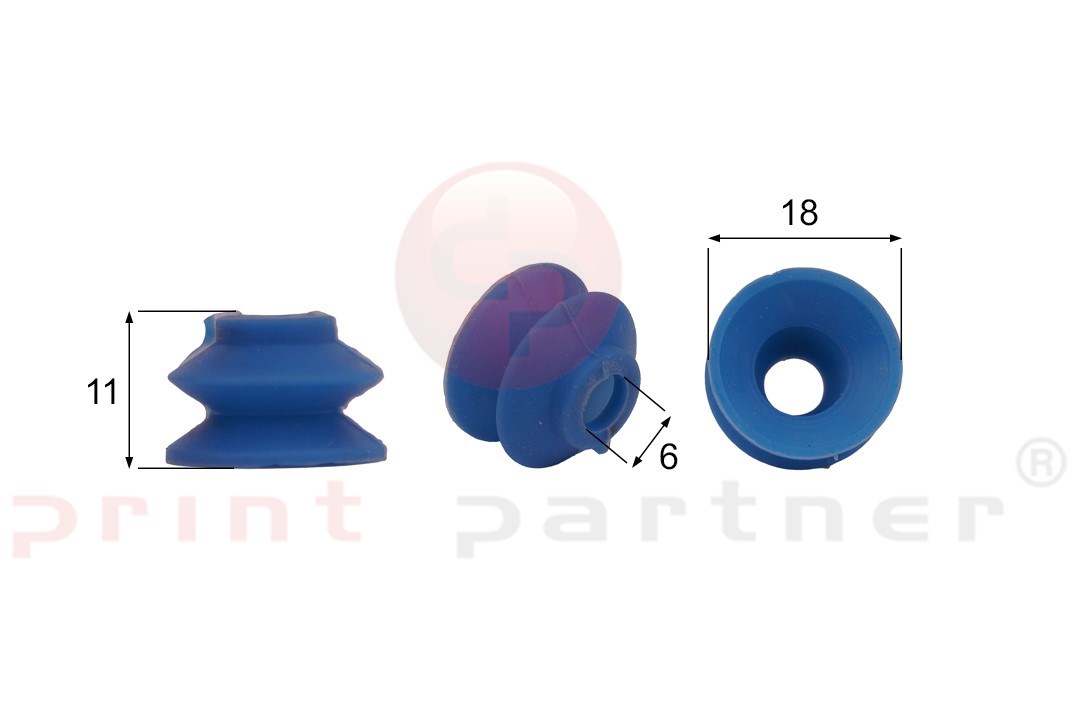 Förmigen Gummisauger RS/00111 - 12 Stück