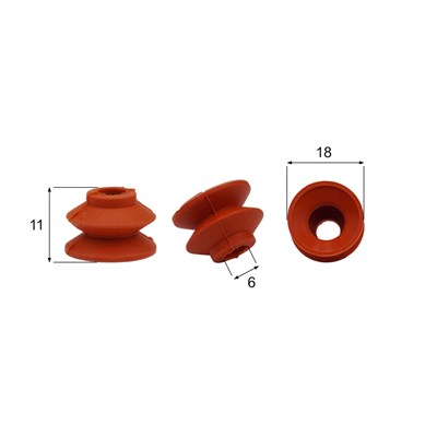 Förmigen Gummisauger RS/00112 - 12 Stück
