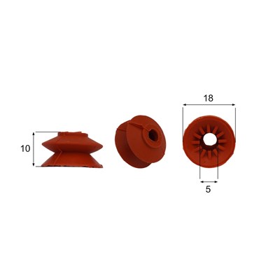 Förmigen Gummisauger RS/00115 - 12 Stück