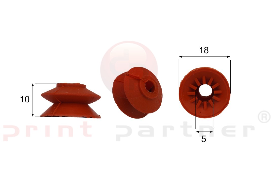 Förmigen Gummisauger RS/00115 - 12 Stück