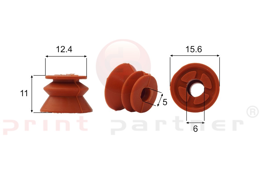 Förmigen Gummisauger RS/00119 - 12 Stück