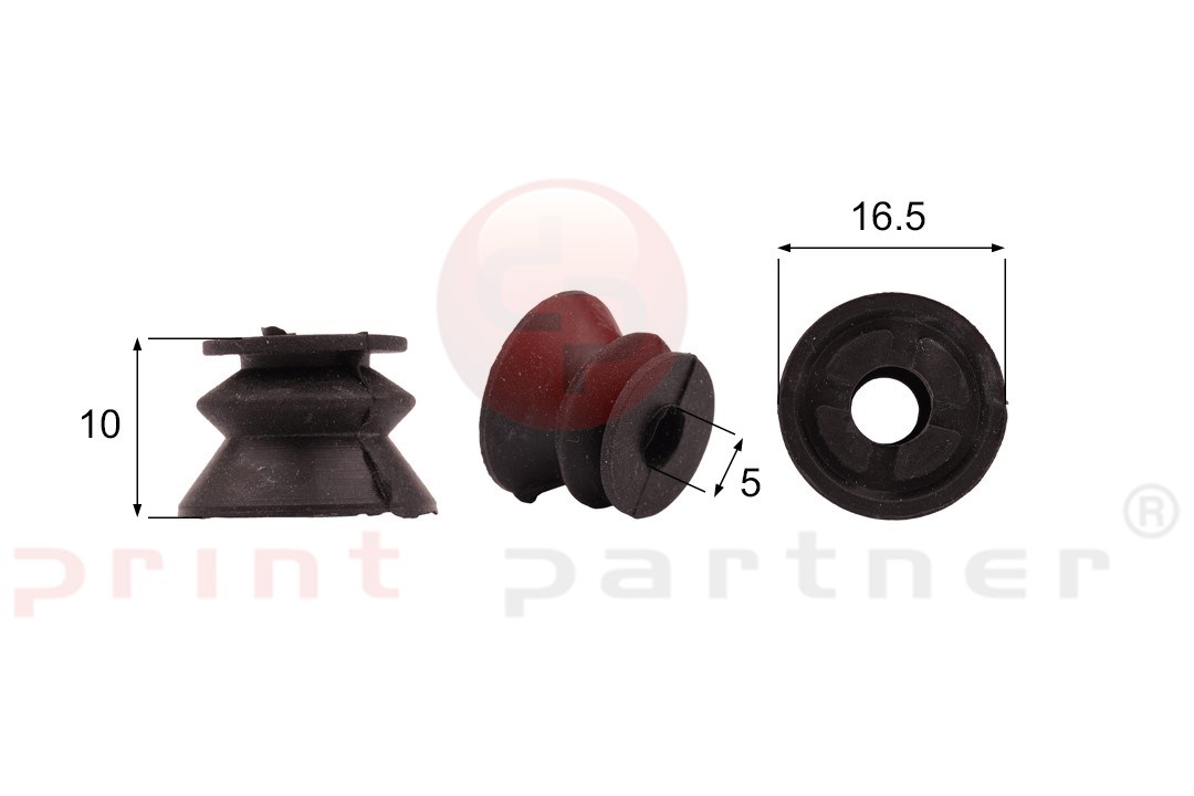 Förmigen Gummisauger RS/00120 - 12 Stück