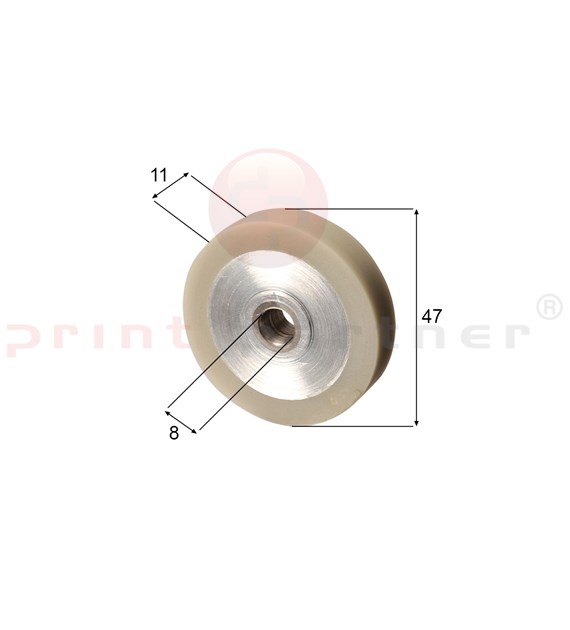 Rolle für Heidelberg (aus Gummi, hart)