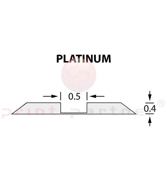 Стандартный биговальный канал Ultracrease Linear Crease 0,5x0,40мм PLATINUM -25м