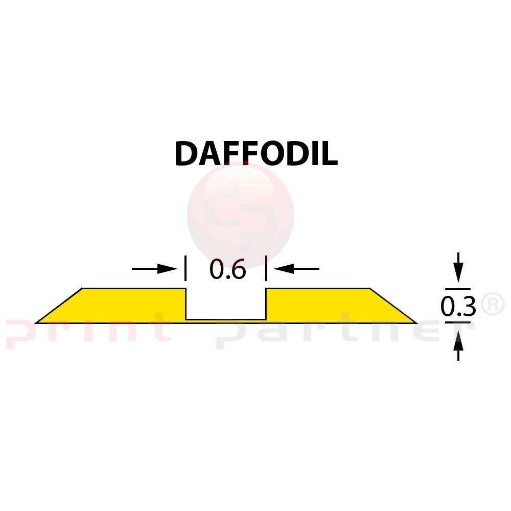 Kanalik standardowy Ultracrease Linear Crease 0,6x0,30mm DAFFODIL -25m