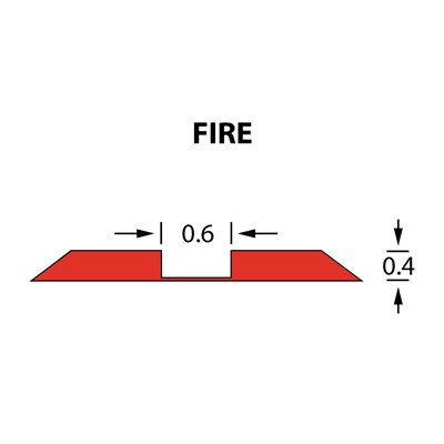 Стандартний бігувальний канал Ultracrease Linear Crease 0,6x0,40мм FIRE -25м