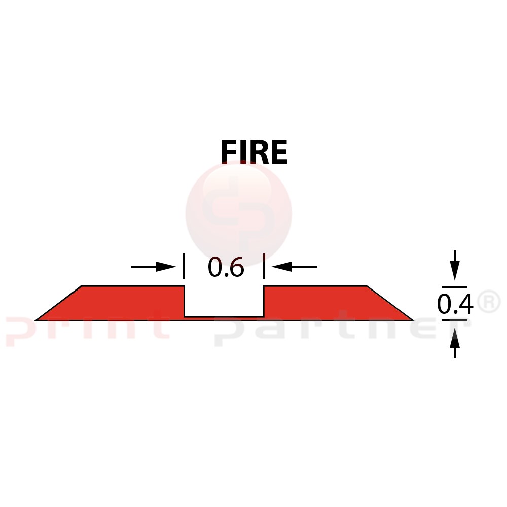 Kanalik standardowy Ultracrease Linear Crease 0,6x0,40mm FIRE -25m