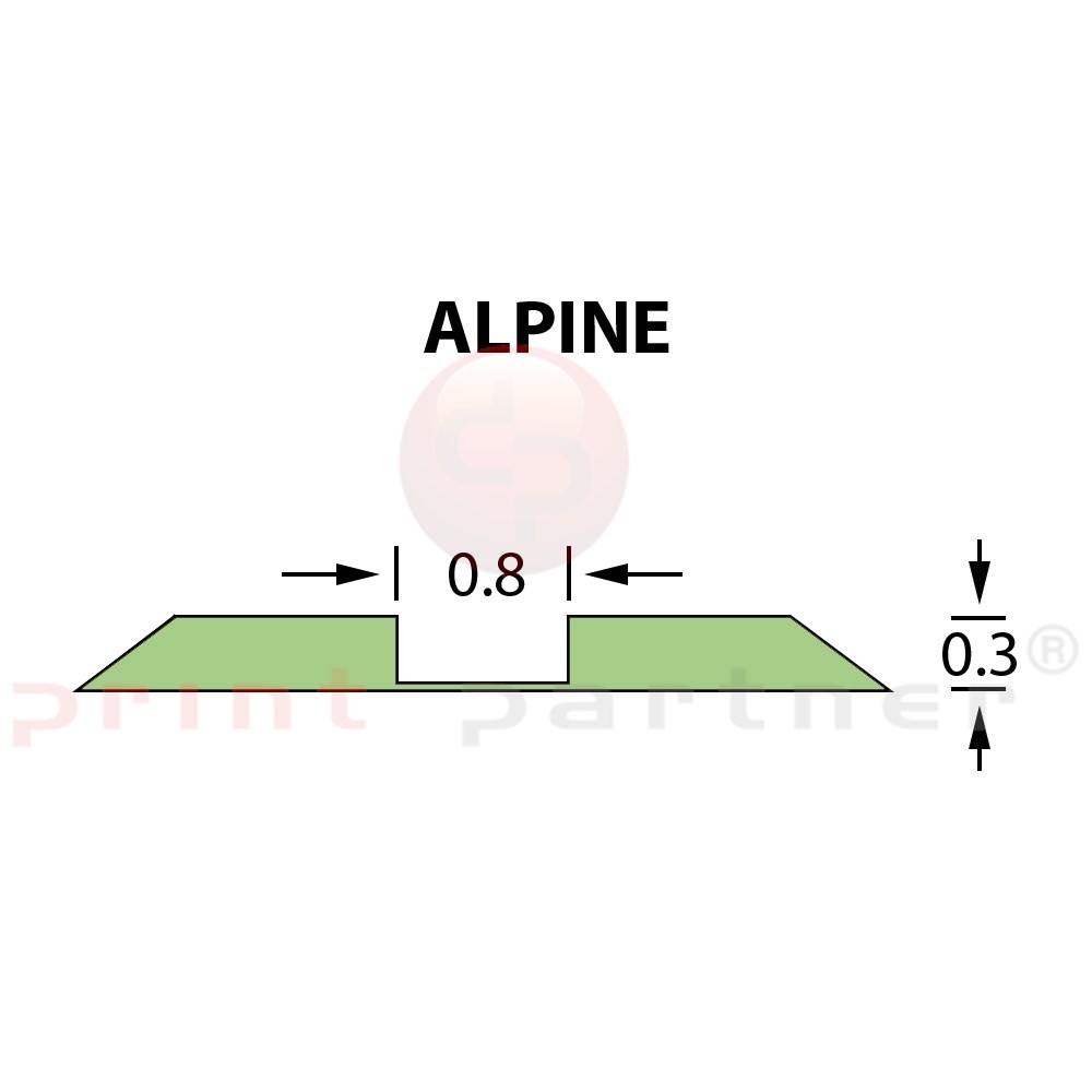 Стандартний бігувальний канал Ultracrease Linear Crease 0,8x0,30мм ALPINE -25м