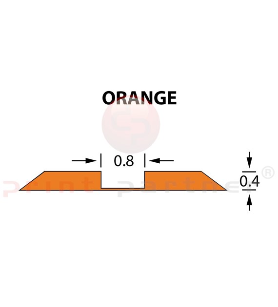 Rillzurichtung Ultracrease Linear Crease 0,8x0,40mm ORANGE -25m