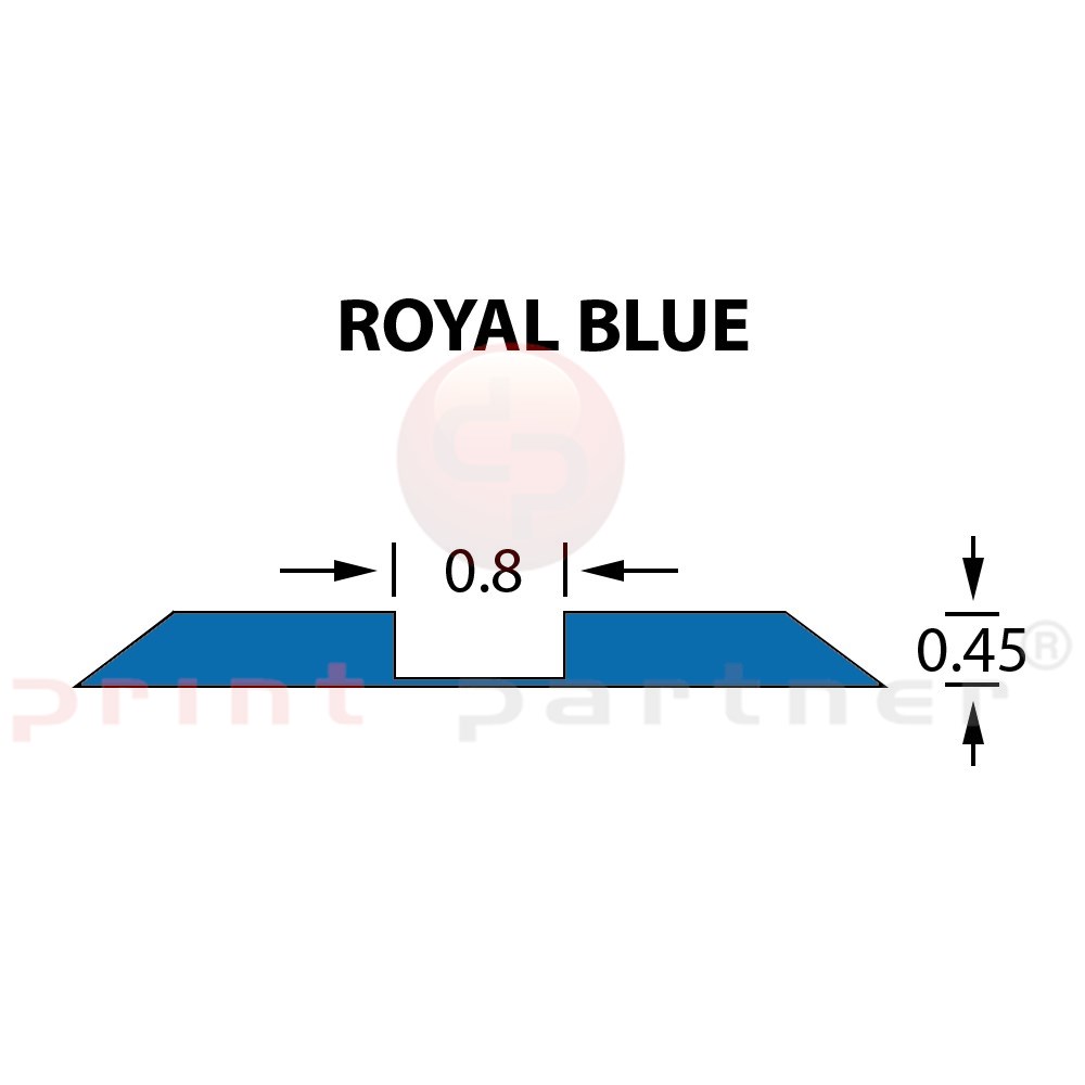Rillzurichtung Ultracrease Linear Crease 0,8x0,45mm ROYAL BLUE -25m