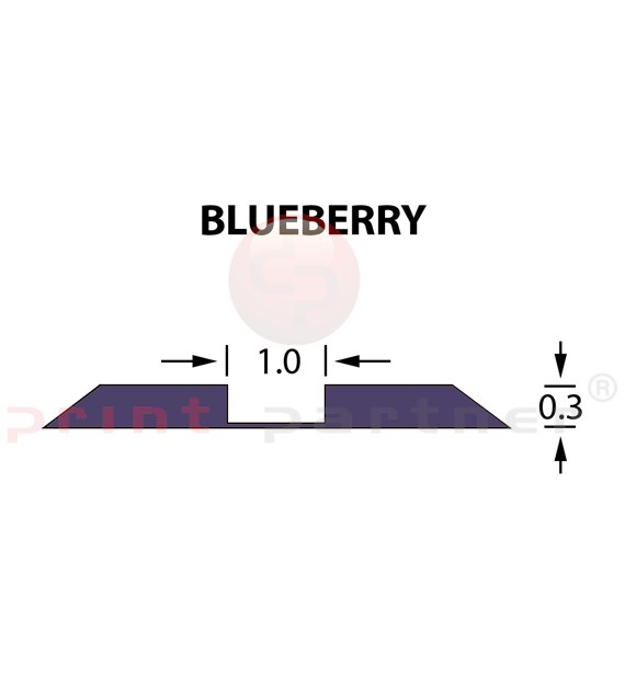 Стандартный биговальный канал Ultracrease Linear Crease 1,0x0,30мм BLUEBERRY -25м