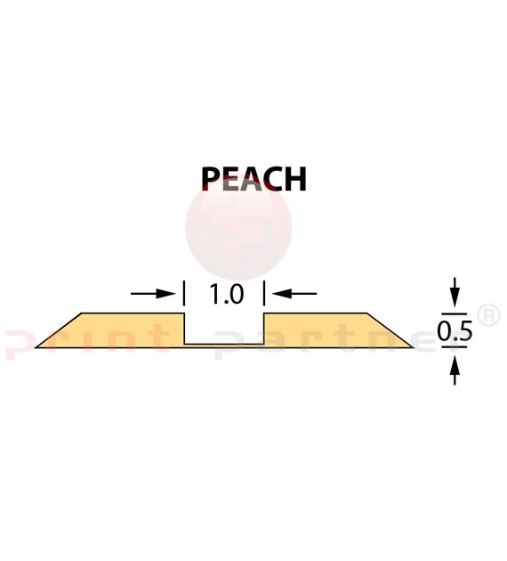 Стандартний бігувальний канал Ultracrease Linear Crease 1,0x0,50мм PEACH -25м