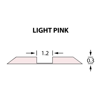 Стандартный биговальный канал Ultracrease Linear Crease 1,2x0,30мм LIGHT PINK -25м