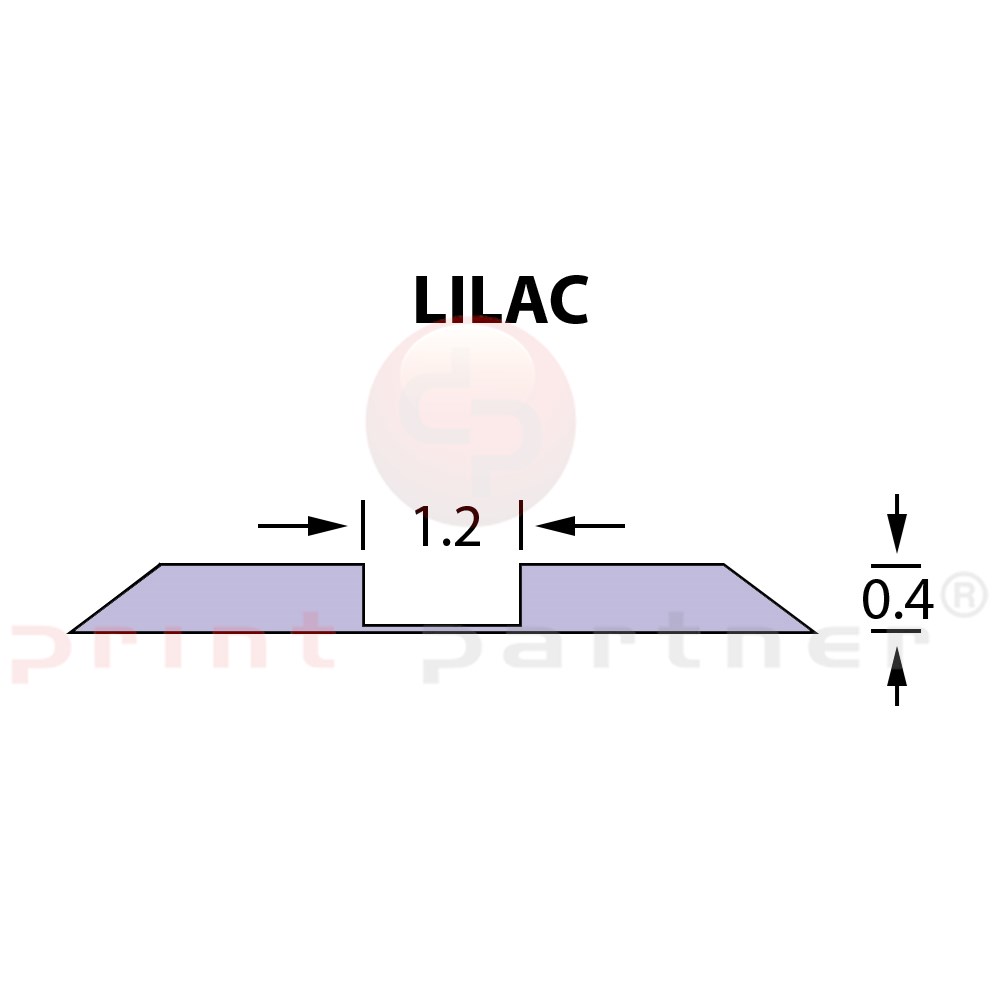 Rillzurichtung Ultracrease Linear Crease 1,2x0,40mm LILAC -25m