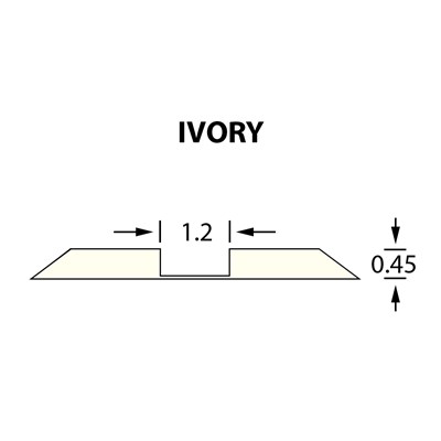 Стандартний бігувальний канал Ultracrease Linear Crease 1,2x0,45мм IVORY -25м