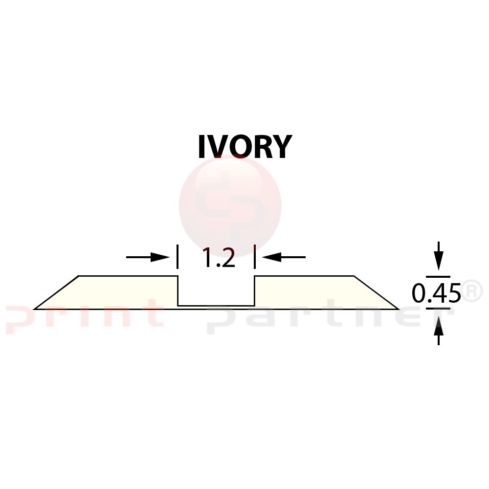 Rillzurichtung Ultracrease Linear Crease 1,2x0,45mm IVORY -25m