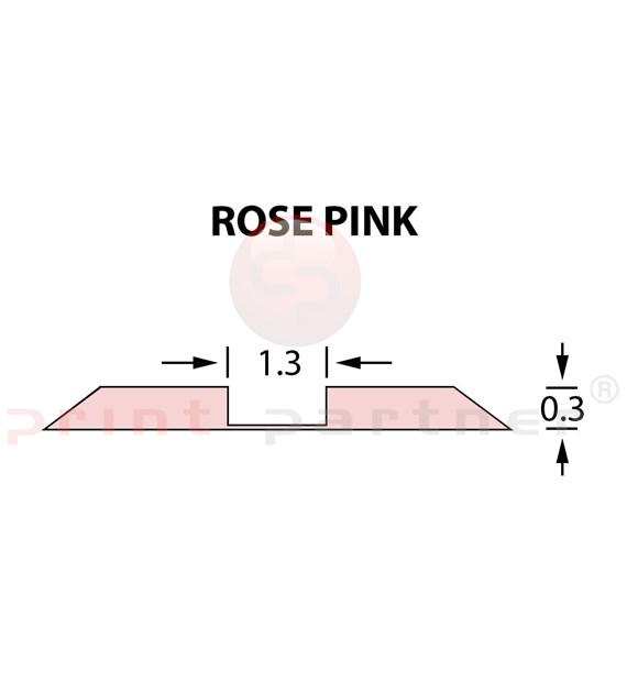 Rillzurichtung Ultracrease Linear Crease 1,3x0,30mm ROSE PINK -25m