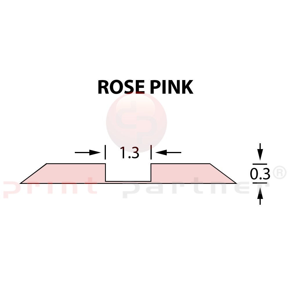 Rillzurichtung Ultracrease Linear Crease 1,3x0,30mm ROSE PINK -25m