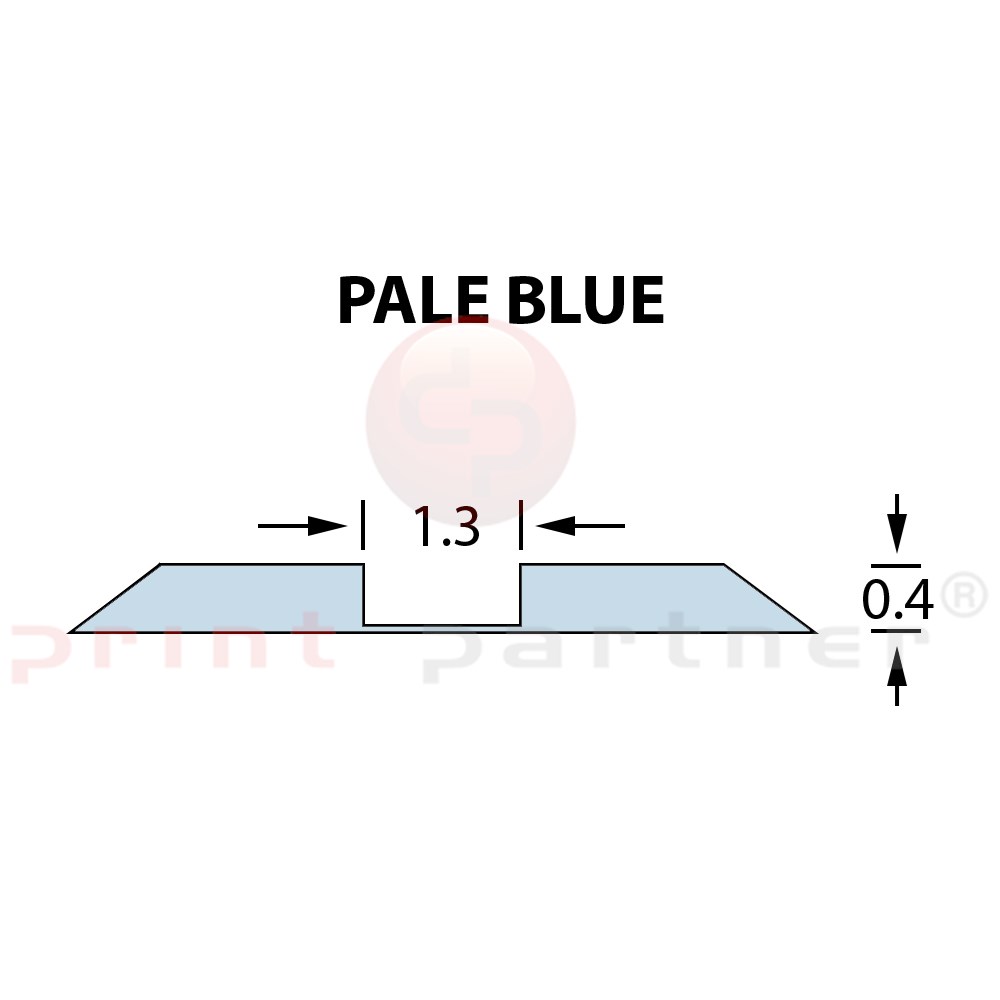 Стандартний бігувальний канал Ultracrease Linear Crease 1,3x0,40мм PALE BLUE -25м