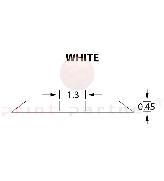 Rillzurichtung Ultracrease Linear Crease 1,3x0,45mm WHITE -25m
