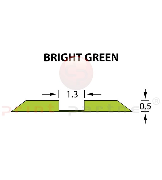 Стандартний бігувальний канал Ultracrease Linear Crease 1,3x0,50мм BRIGHT GREEN -25м
