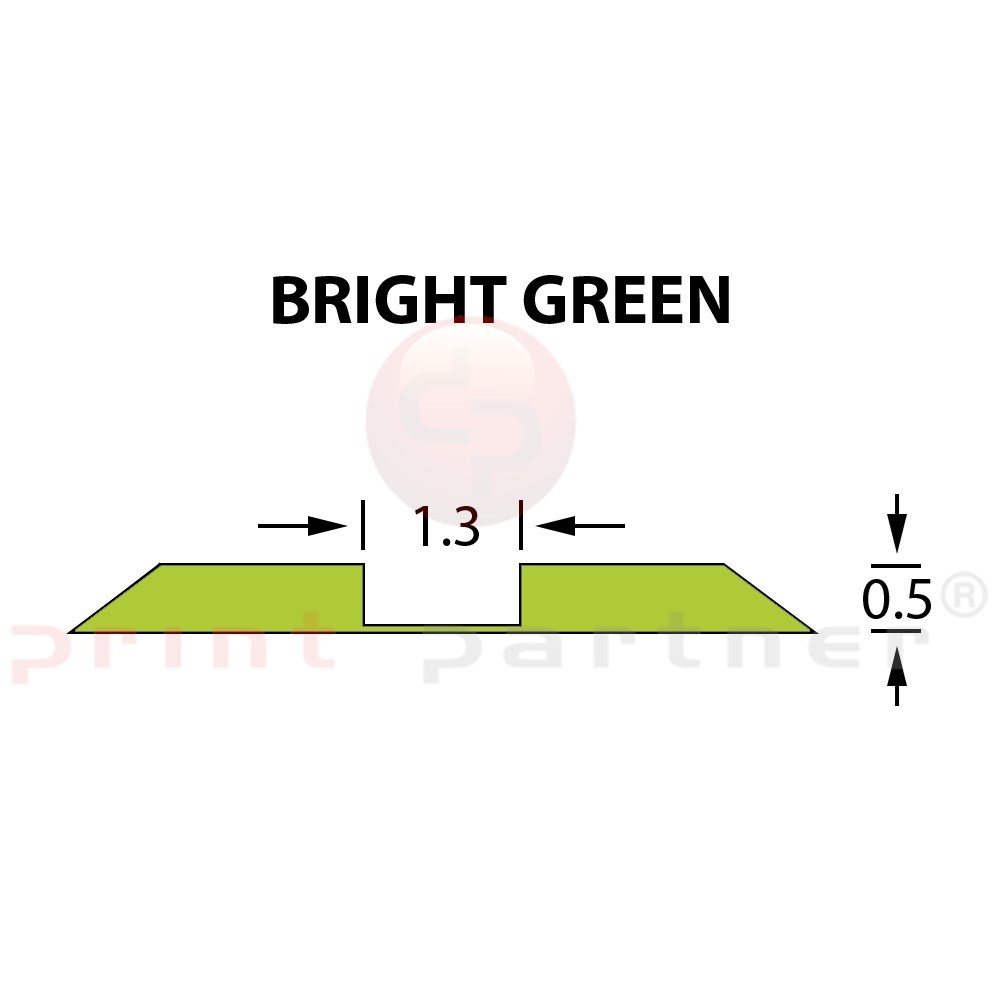 Kanalik standardowy Ultracrease Linear Crease 1,3x0,50mm BRIGHT GREEN -25m
