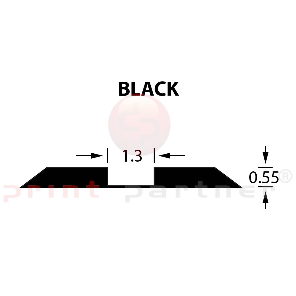 Стандартний бігувальний канал Ultracrease Linear Crease 1,3x0,55мм BLACK -25м