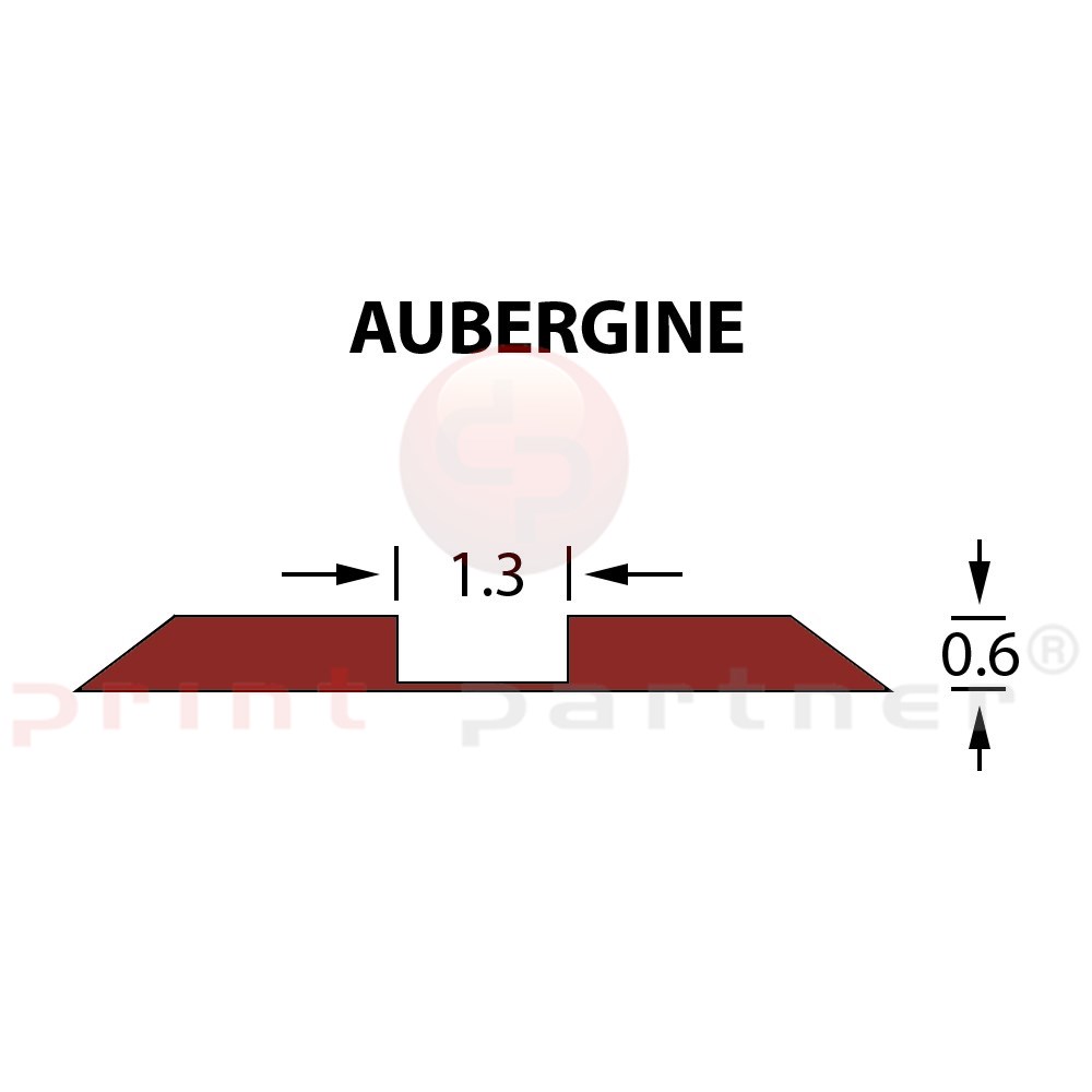 Стандартний бігувальний канал Ultracrease Linear Crease 1,3x0,60мм AUBERGINE -25м