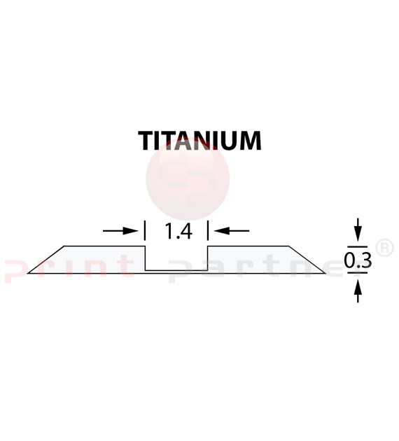 Rillzurichtung Ultracrease Linear Crease 1,4x0,30mm TITANIUM -25m