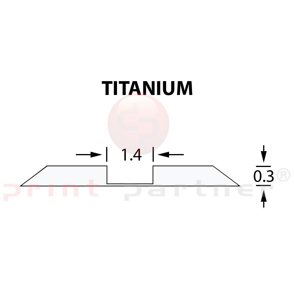 Ultracrease Linear Crease Matrix 1,4x0,30mm TITANIUM -25m