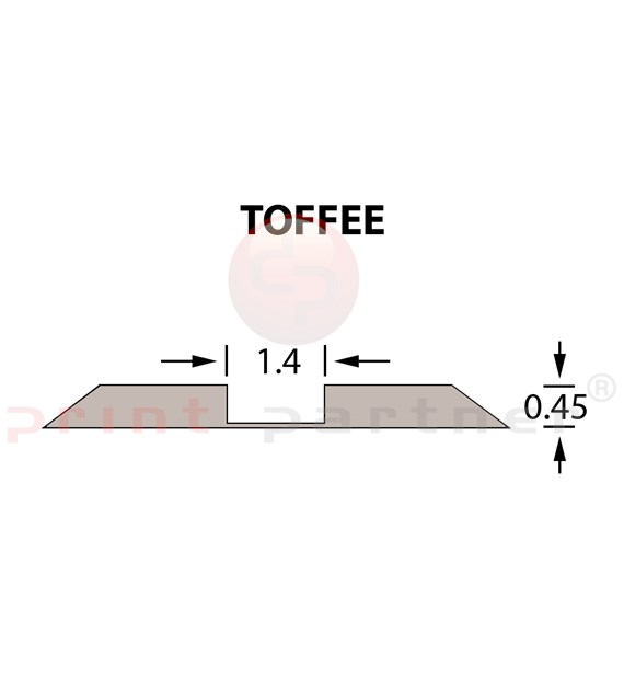 Rillzurichtung Ultracrease Linear Crease 1,4x0,45mm TOFFEE -25m