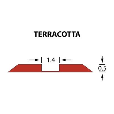 Rillzurichtung Ultracrease Linear Crease 1,4x0,50mm TERRACOTTA -25m