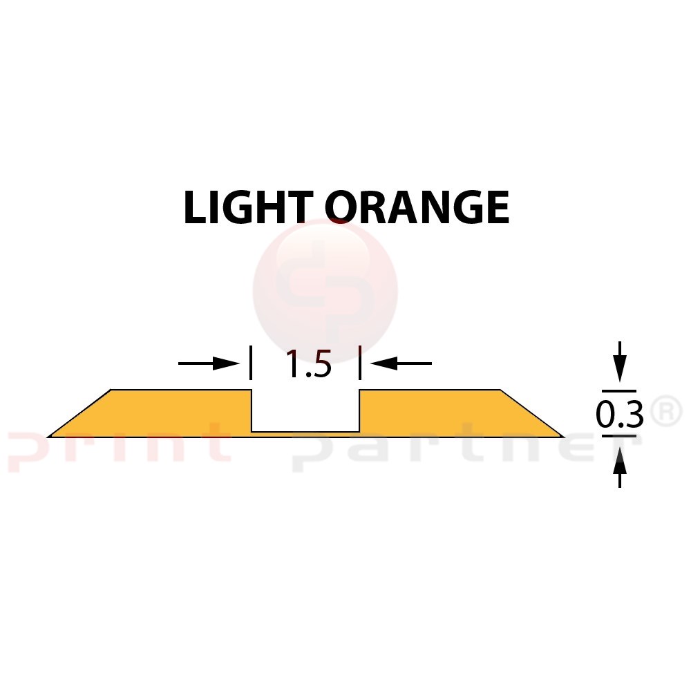 Rillzurichtung Ultracrease Linear Crease 1,5x0,30mm LIGHT ORANGE -25m