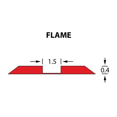 Стандартний бігувальний канал Ultracrease Linear Crease 1,5x0,40мм FLAME -25м