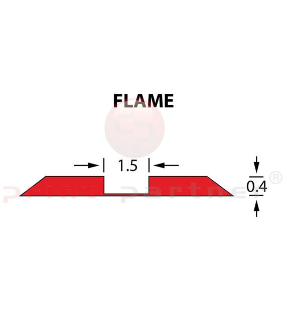 Стандартний бігувальний канал Ultracrease Linear Crease 1,5x0,40мм FLAME -25м