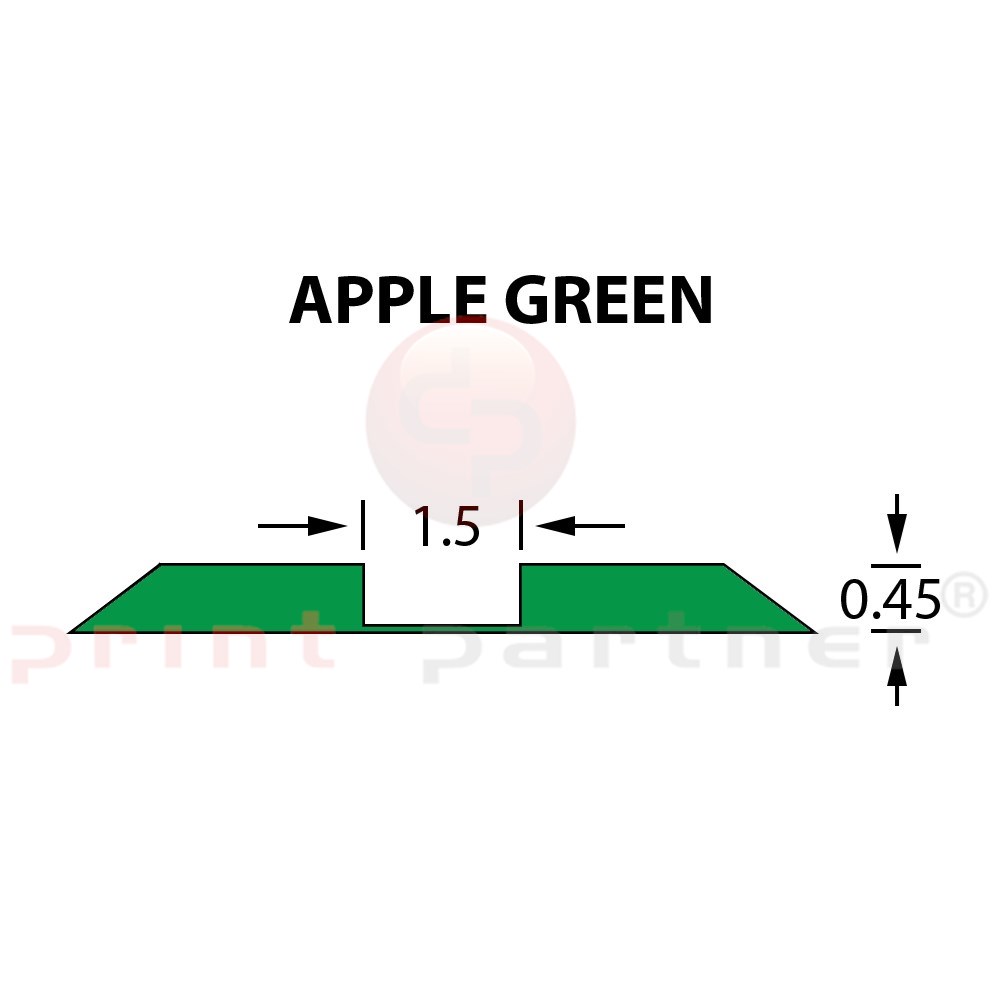 Ultracrease Linear Crease Matrix 1,5x0,45mm APPLE GREEN -25m
