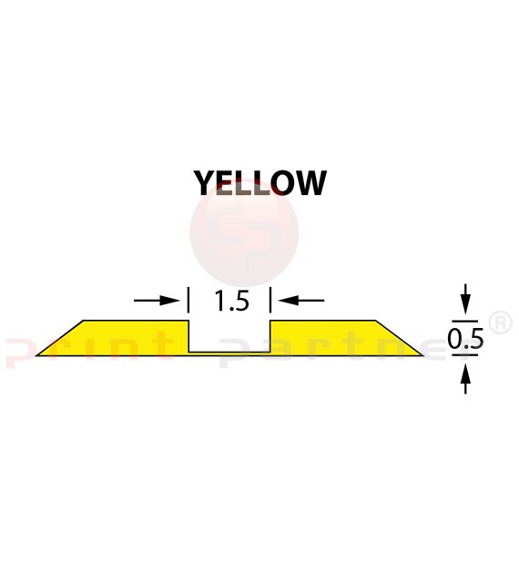 Rillzurichtung Ultracrease Linear Crease 1,5x0,50mm YELLOW -25m