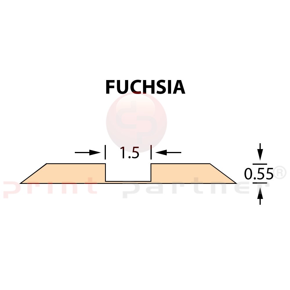 Rillzurichtung Ultracrease Linear Crease 1,5x0,55mm FUCHSIA -25m