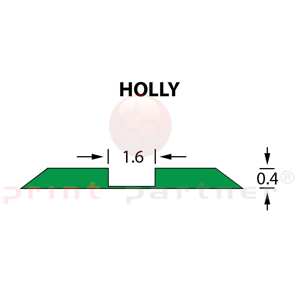 Стандартний бігувальний канал Ultracrease Linear Crease 1,6x0,40мм HOLLY -25м