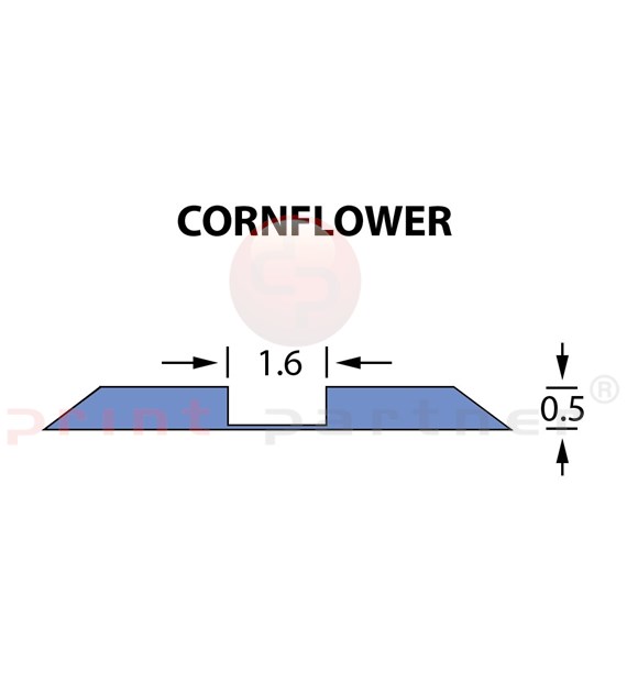 Kanalik standardowy Ultracrease Linear Crease 1,6x0,50mm CORNFLOWER -25m