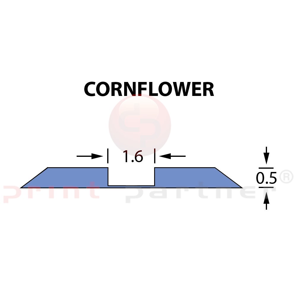 Rillzurichtung Ultracrease Linear Crease 1,6x0,50mm CORNFLOWER -25m