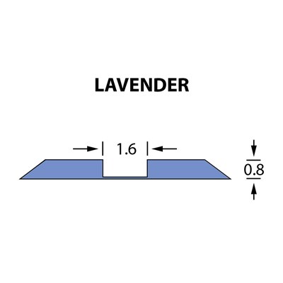 Стандартный биговальный канал Ultracrease Linear Crease 1,6x0,80мм LAVENDER -25м