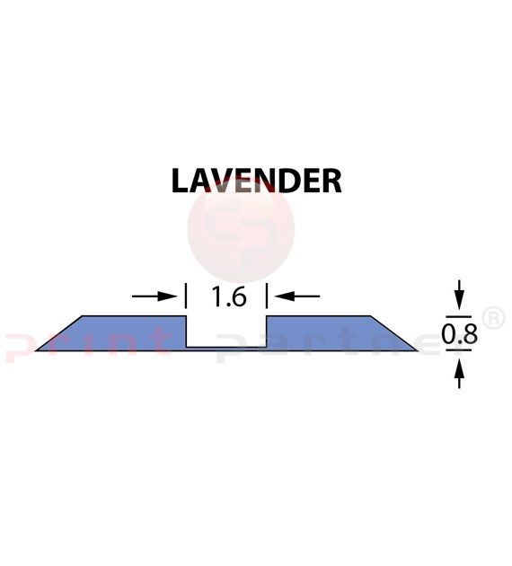 Стандартный биговальный канал Ultracrease Linear Crease 1,6x0,80мм LAVENDER -25м