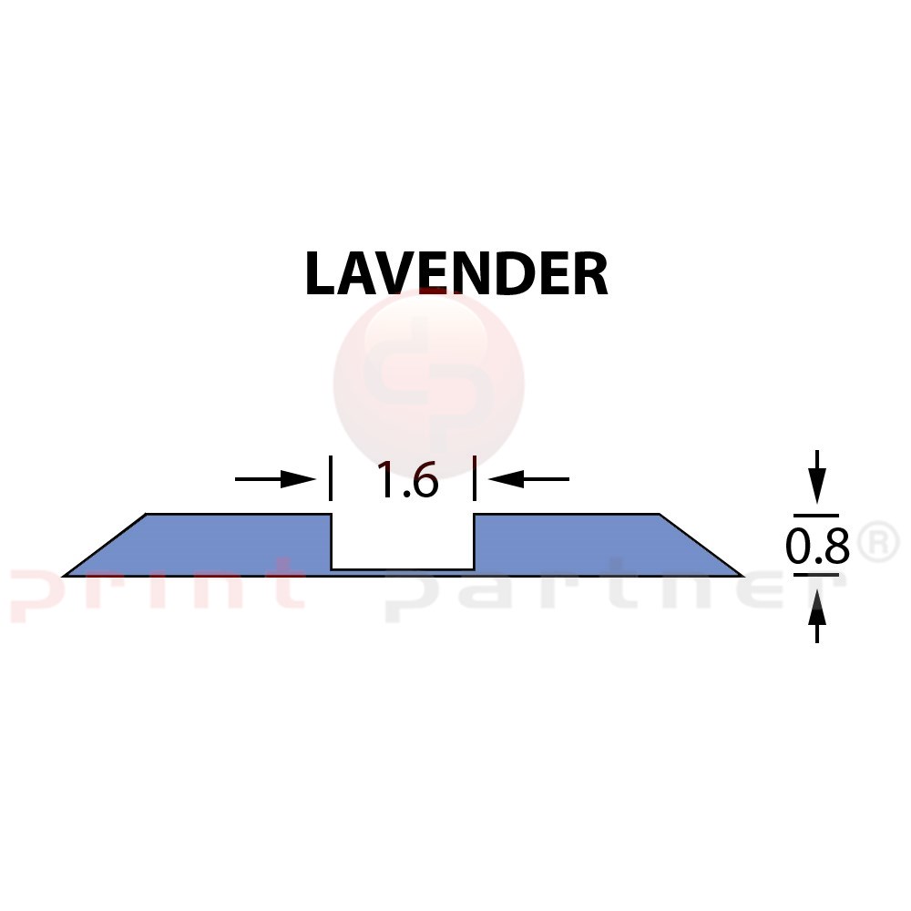 Kanalik standardowy Ultracrease Linear Crease 1,6x0,80mm LAVENDER -25m
