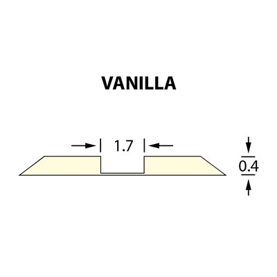 Стандартный биговальный канал Ultracrease Linear Crease 1,7x0,40мм VANILLA -25м