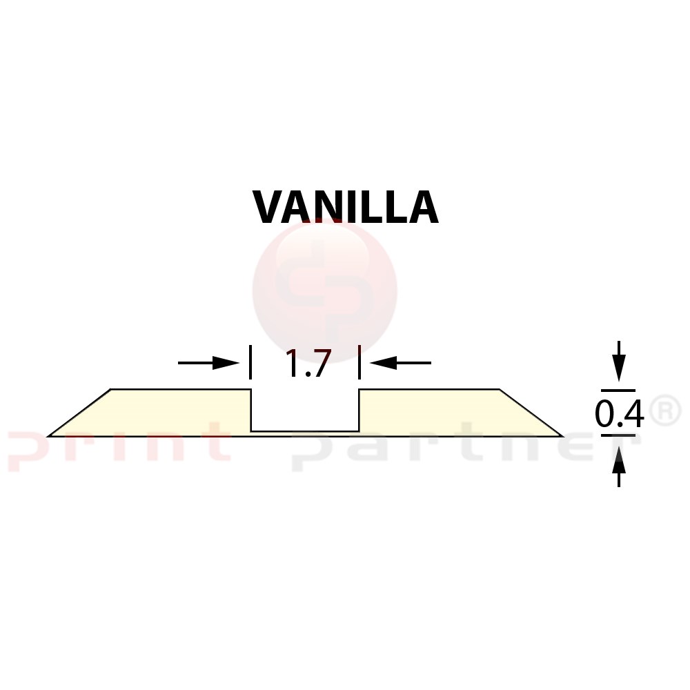 Rillzurichtung Ultracrease Linear Crease 1,7x0,40mm VANILLA -25m