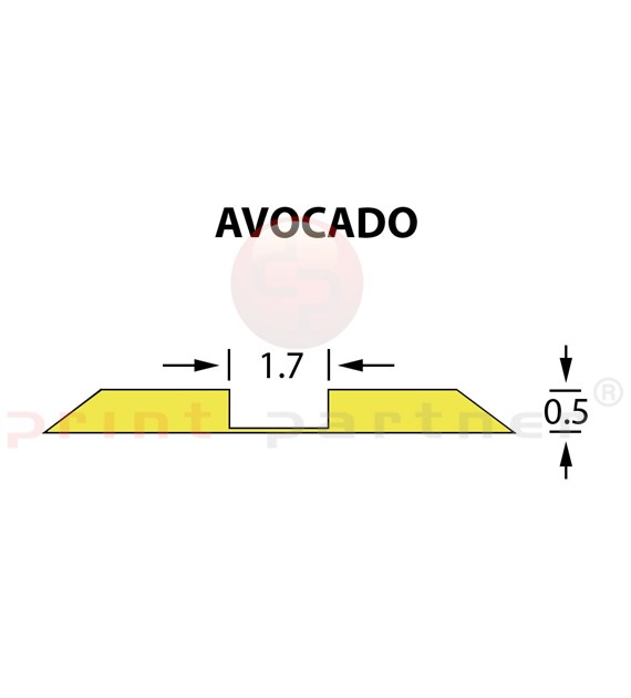 Kanalik standardowy Ultracrease Linear Crease 1,7x0,50mm AVOCADO -25m