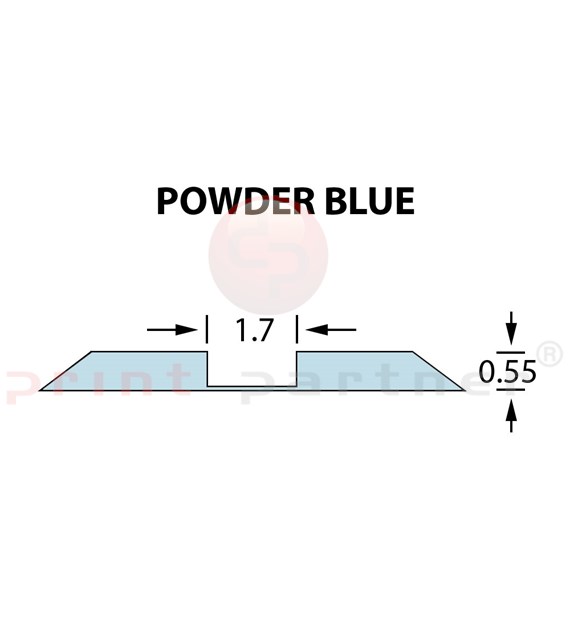 Kanalik standardowy Ultracrease Linear Crease 1,7x0,55mm POWDER BLUE -25m