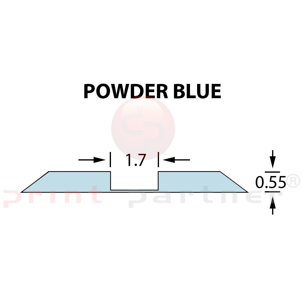 Rillzurichtung Ultracrease Linear Crease 1,7x0,55mm POWDER BLUE -25m