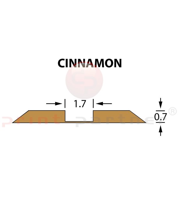 Стандартный биговальный канал Ultracrease Linear Crease 1,7x0,70мм CINNAMON -25м